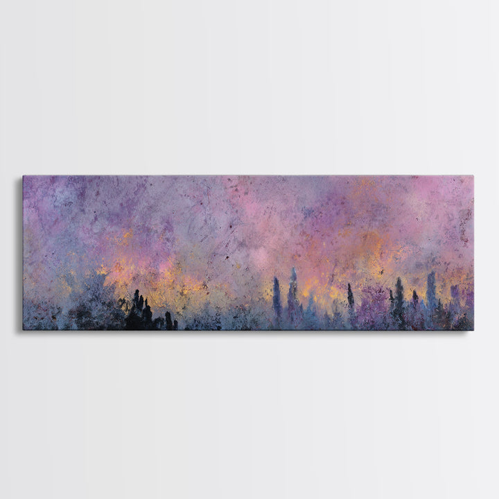 Faerie Market under Giant Mushrooms Framed Canvas Print, Fantasy Art, Neutral Decor, Living Room Decor, Fine Art, Mythic, FAN-3x1-7