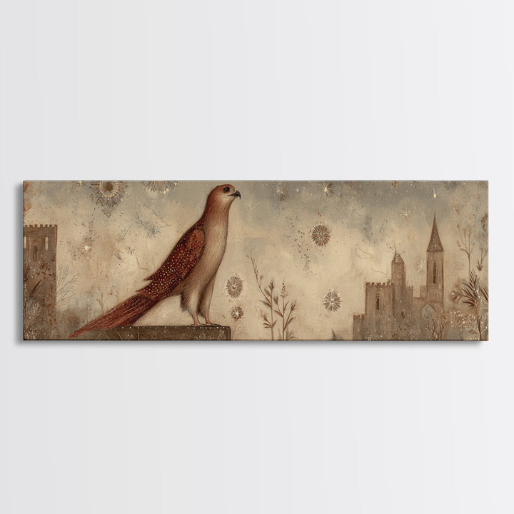 Sea Serpent Beneath a Stormy Ship Silhouette Canvas Print, Fantasy Art, Print, Living Room Decor, Fine Art, Mythic, Fairy Art, FAN-3x1-83