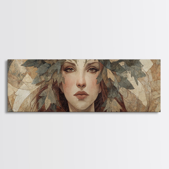 Phoenix Rising in Gold and Crimson Flames Canvas Print, Fantasy Art, Digital Painting, Living Room Decor, Fine Art, Mythic, FAN-3x1-93