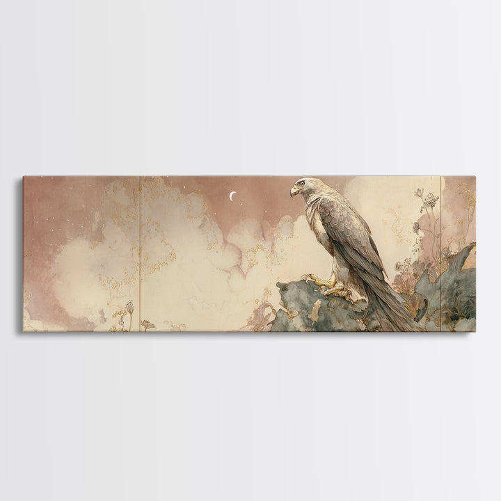 Armored Knight Facing a Glowing Portal Canvas Print, Fantasy Art, Textured Painting, Living Room Decor, Oil Painting, Mythic, FAN-3x1-95