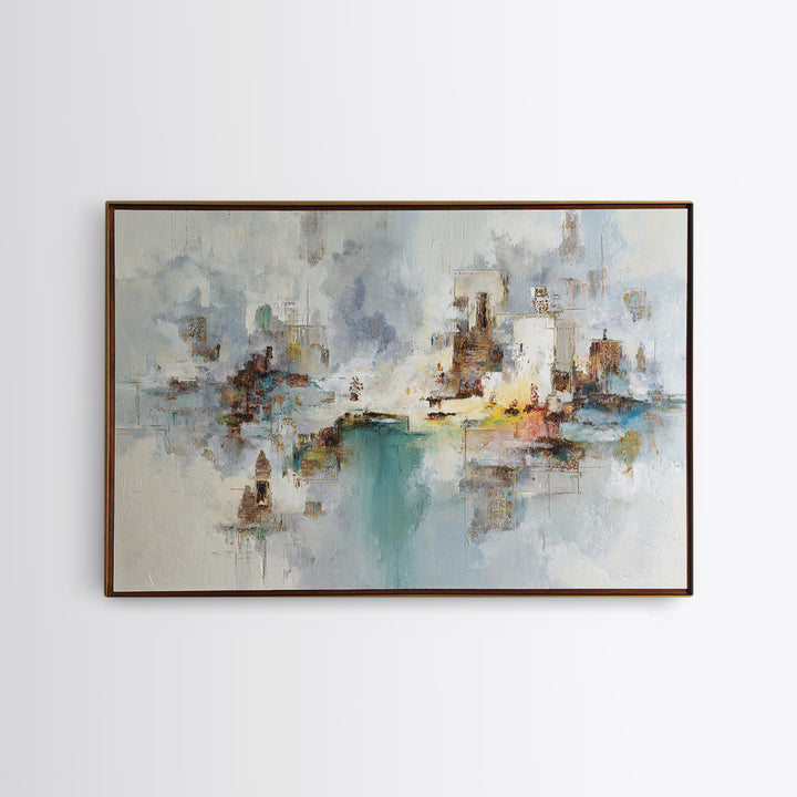 Giant Tree City Filled Canvas Print, Fantasy Art, Fantasy Wall Art, Living Room Decor, Oil Painting, Mythic, Fine Art Print, FAN-3x2-37