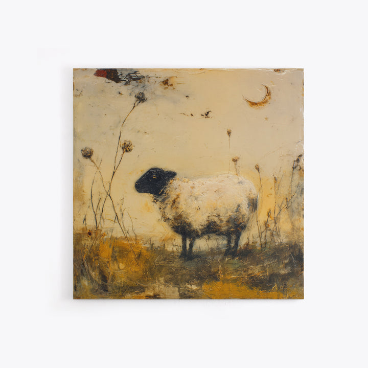 Rustic Barn in Golden Field Light Canvas Print, Farmhouse Art, Landscape Painting, Farmhouse Decor, Fine Art, Harvest, FAR-1x1-50