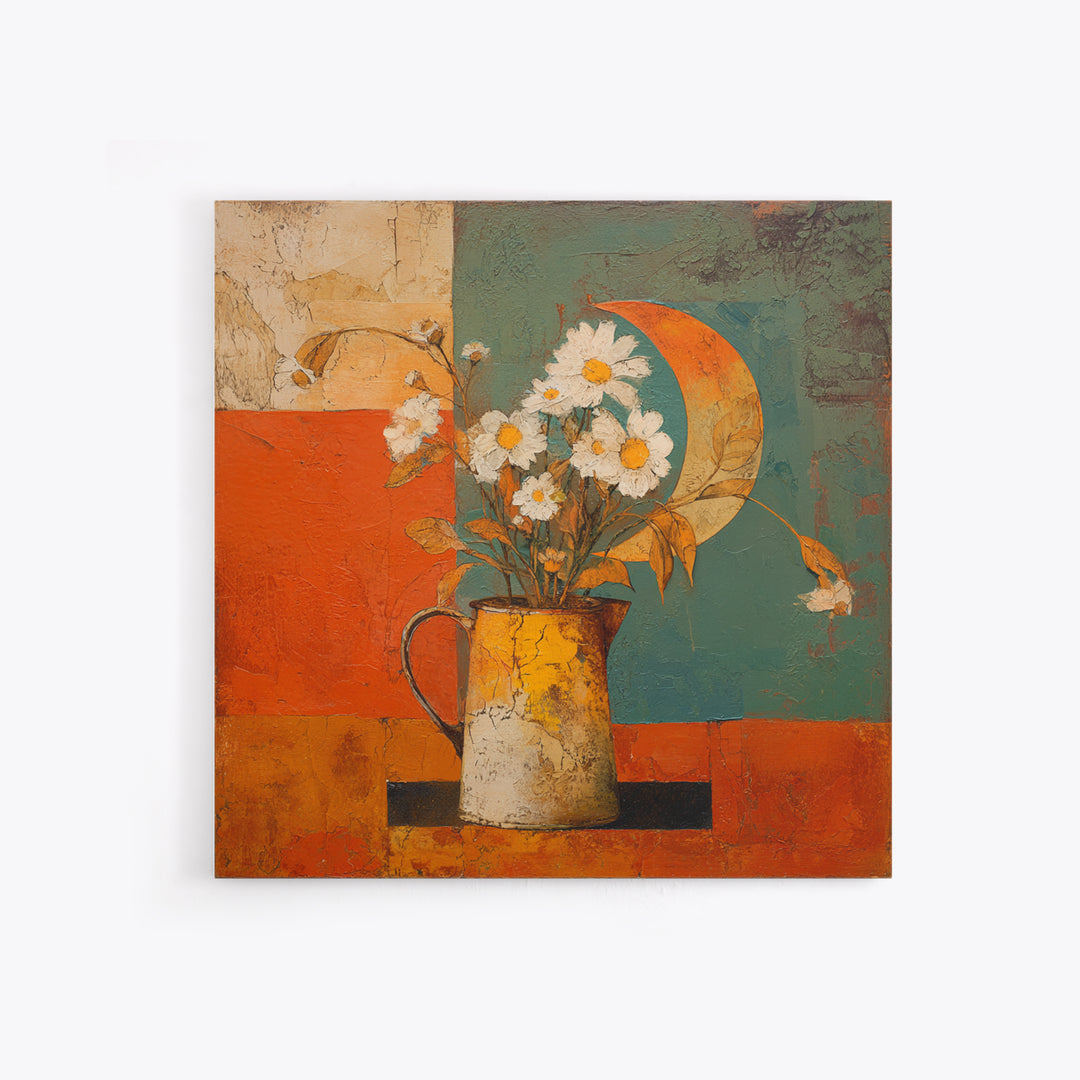 Sunflowers in a Galvanized Metal Bucket Canvas Print, Farmhouse Art, Modern Decor, Farmhouse Decor, Fine Art, Harvest, FAR-1x1-75