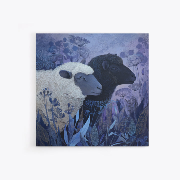 Black and White Sheep Framed Canvas Print, Farmhouse Art, Printable Wall Art, Farmhouse Decor, Harvest, Black Wall Art, FAR-1x1-8
