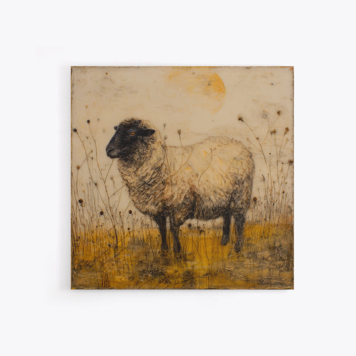 Black and White Sheep Framed Canvas Print, Farmhouse Art, Modern Decor, Farmhouse Decor, Fine Art, Harvest, Home Decor, FAR-1x1-80