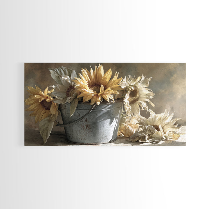 Fresh Bread Honey and Butter Still Life Framed Canvas Print, Farmhouse Art, Statement Artwork, Farmhouse Decor, Harvest, FAR-2x1-20