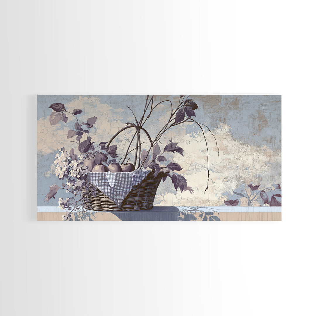 Country Landscape with Fence and Rolling Hills Framed Canvas Print, Farmhouse Art, Art Print, Farmhouse Decor, Harvest, FAR-2x1-34