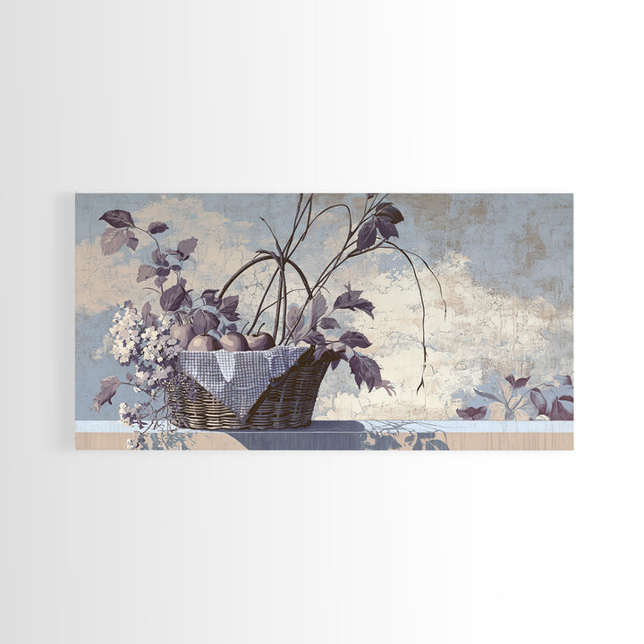 Country Landscape with Fence and Rolling Hills Framed Canvas Print, Farmhouse Art, Art Print, Farmhouse Decor, Harvest, FAR-2x1-34
