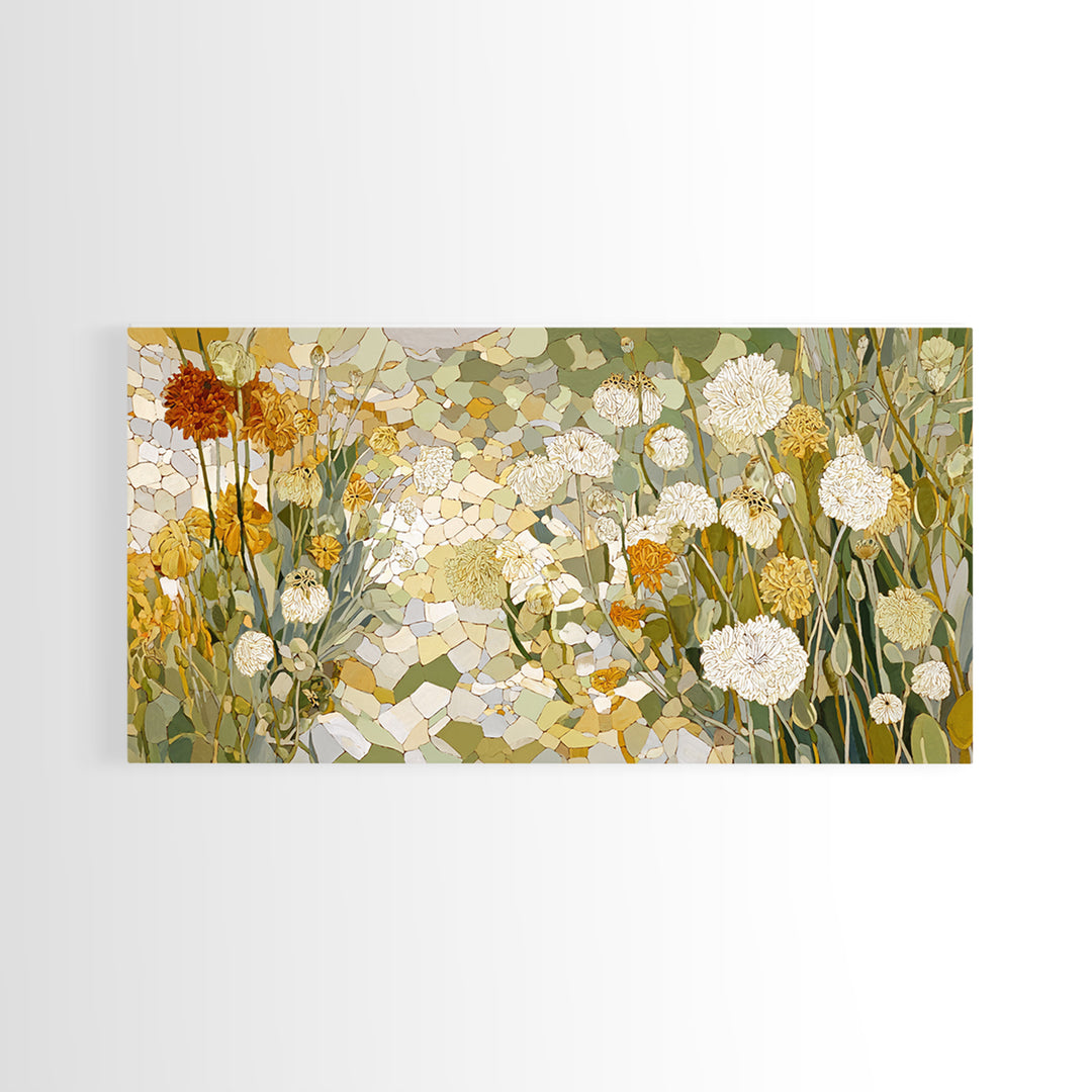 Weathered Horseshoe and Wildflowers Canvas Print, Farmhouse Art, Contemporary Art, Farmhouse Decor, Fine Art, Harvest, FAR-2x1-41