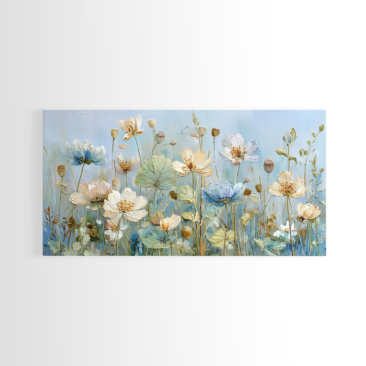 Chicken Family in a Garden Patch Framed Canvas Print, Farmhouse Art, Contemporary Art, Farmhouse Decor, Oil Painting, Harvest, FAR-2x1-83