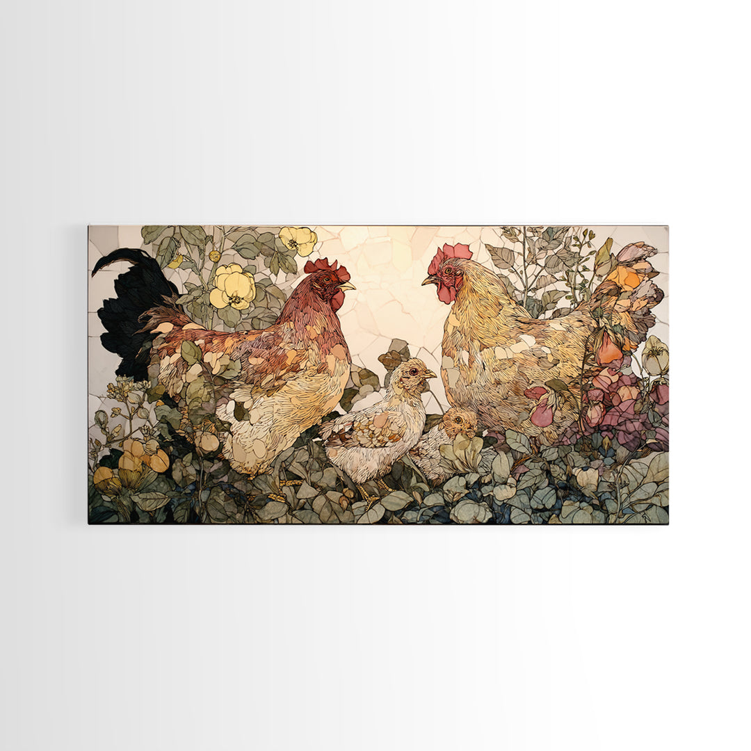 Weathered Horseshoe and Wildflowers Canvas Print, Farmhouse Art, Digital Print, Farmhouse Decor, Oil Painting, Harvest, FAR-2x1-89