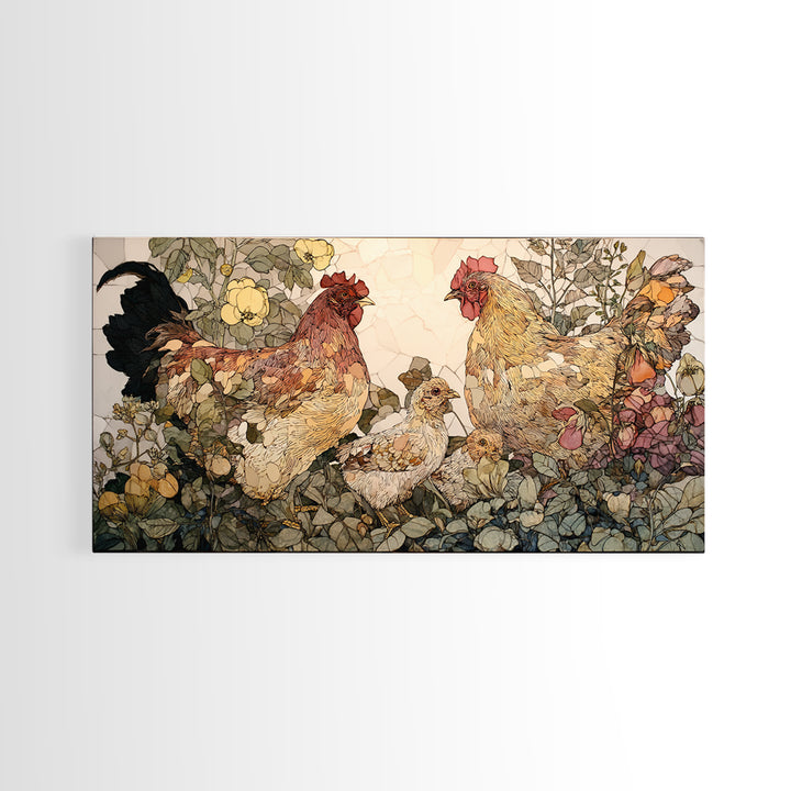 Weathered Horseshoe and Wildflowers Canvas Print, Farmhouse Art, Digital Print, Farmhouse Decor, Oil Painting, Harvest, FAR-2x1-89