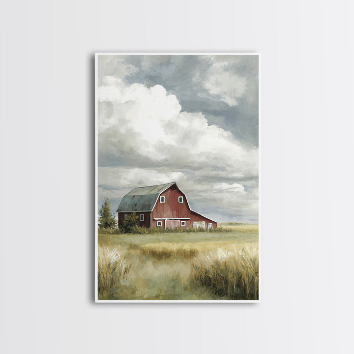 Cornfield under a Dramatic Summer Sky Canvas Print, Farmhouse Art, Minimalist Decor, Farmhouse Decor, Fine Art, Harvest, FAR-2x3-54