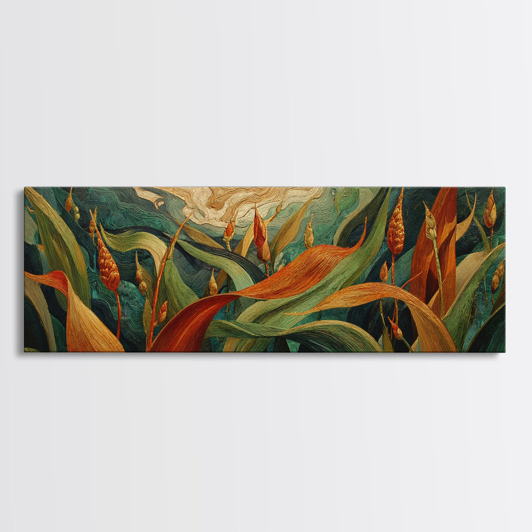 Cornfield under a Dramatic Summer Sky Canvas Print, Farmhouse Art, Downloadable Art, Farmhouse Decor, Fine Art, Harvest, FAR-3x1-14