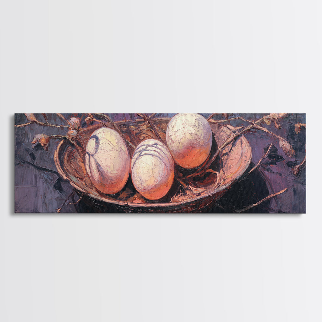 Fresh Bread Honey and Butter Still Life Canvas Print, Farmhouse Art, Gallery Decor, Farmhouse Decor, Fine Art, Harvest, FAR-3x1-40