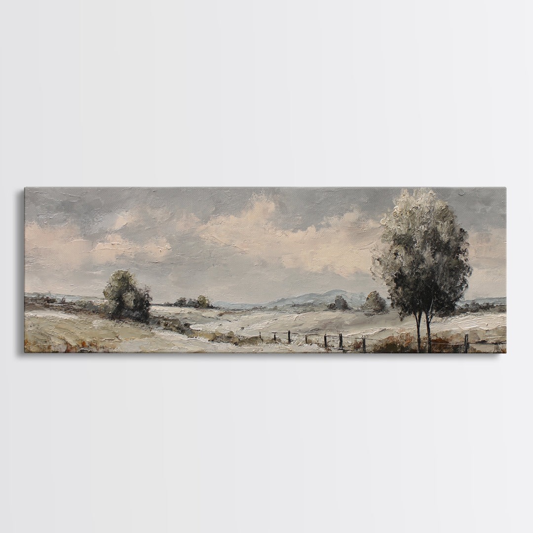 Black and White Sheep Canvas Print, Farmhouse Art, Art Print, Farmhouse Decor, Fine Art, Harvest, Digital Art, FAR-3x1-48