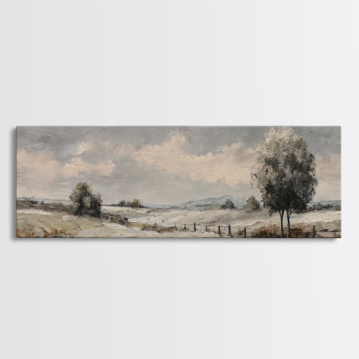 Black and White Sheep Canvas Print, Farmhouse Art, Art Print, Farmhouse Decor, Fine Art, Harvest, Digital Art, FAR-3x1-48
