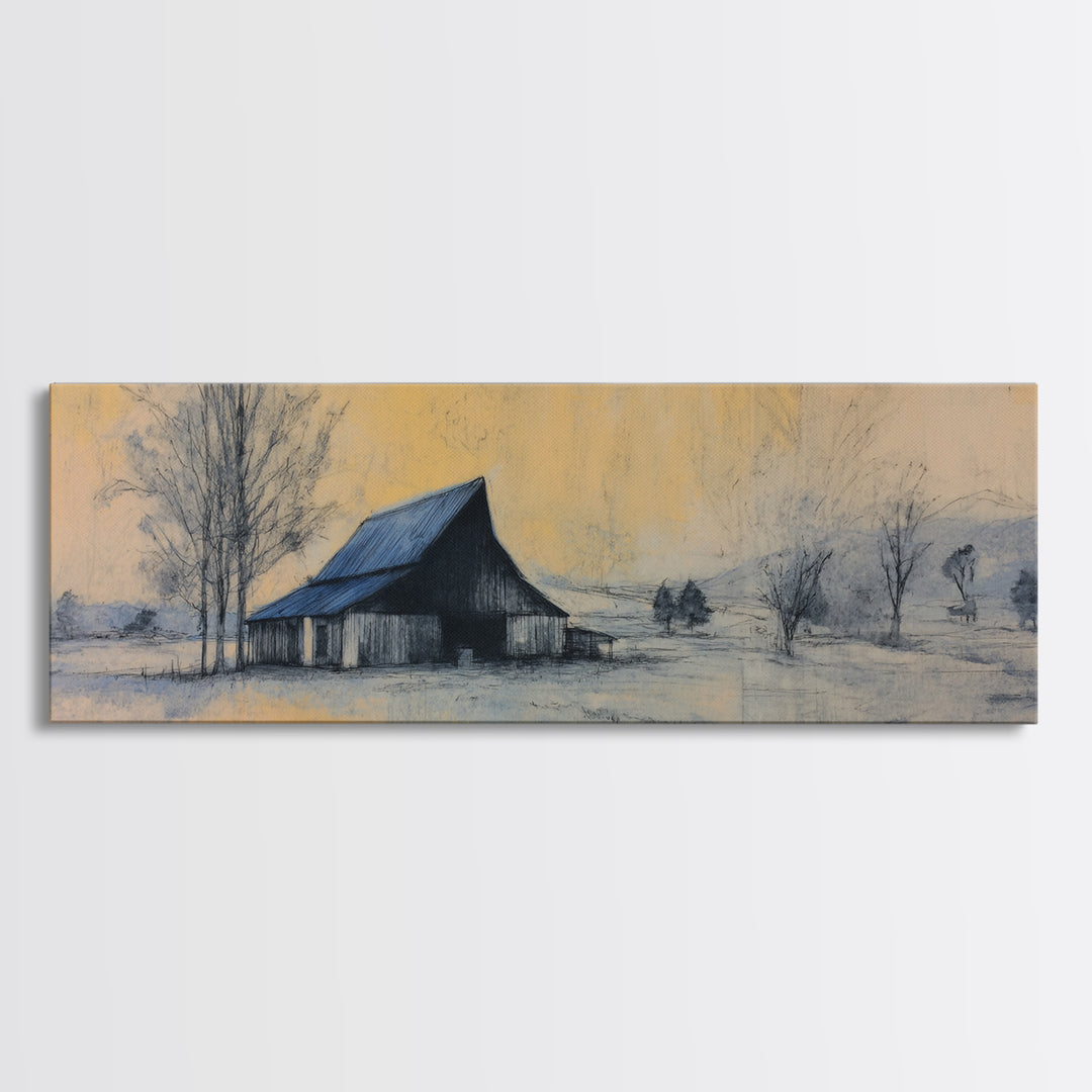 Windmill Silhouette at Sunset Framed Canvas Print, Farmhouse Art, Farmhouse Wall Decor, Farmhouse Decor, Fine Art, Harvest, FAR-3x1-57