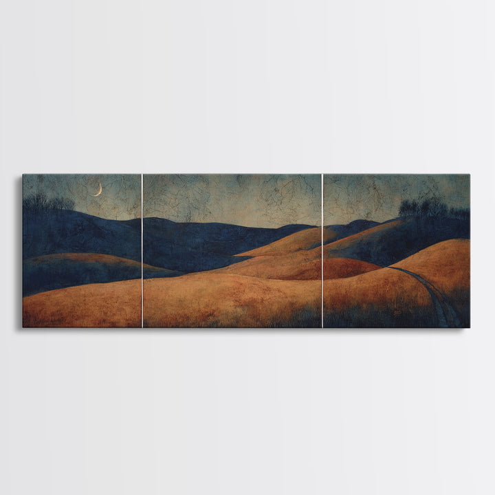 Rustic Barn in Golden Field Light Framed Canvas Print, Farmhouse Art, Black Wall Art, Farmhouse Decor, Fine Art, Harvest, FAR-3x1-90