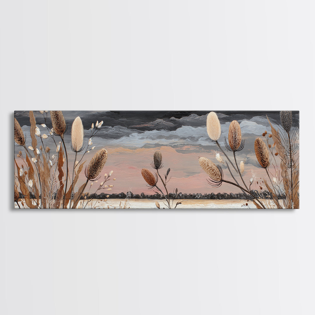 Wheat Bundle Tied Canvas Print, Farmhouse Art, Botanical Prints, Farmhouse Decor, Fine Art, Harvest, Statement Artwork, FAR-3x1-98
