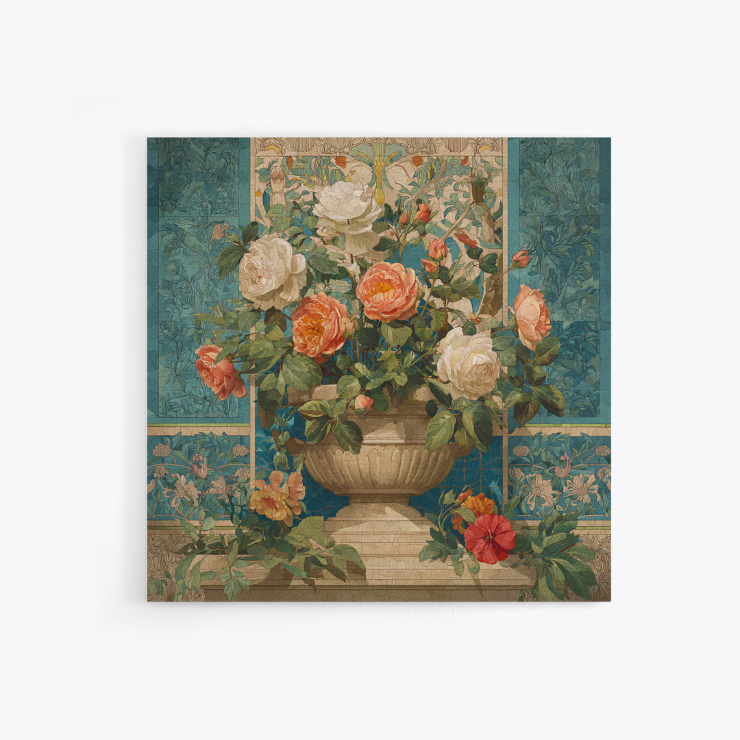 Ch Teau Garden Urn Canvas Print, French Country Art, Printable Art, Farmhouse Decor, Fine Art, Country, Eclectic Wall Art, FCA-1x1-19