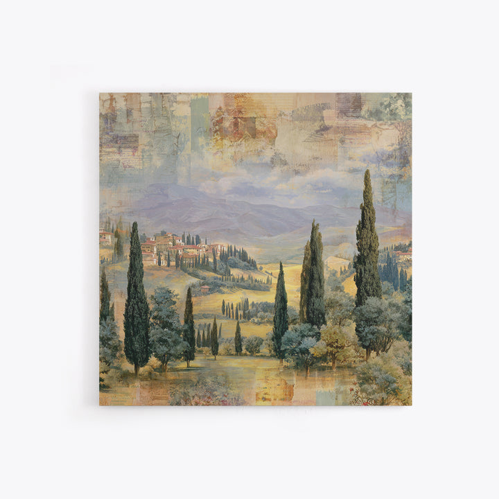 Country Lane Lined Canvas Print, French Country Art, Farmhouse Decor, Abstract Art, Country, Coastal Wall Art, FCA-1x1-23