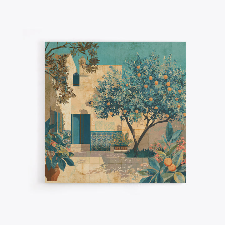 Sunlit Provence Olive Grove Framed Canvas Print, French Country Art, Eclectic Wall Art, Farmhouse Decor, Fine Art, Country, FCA-1x1-29