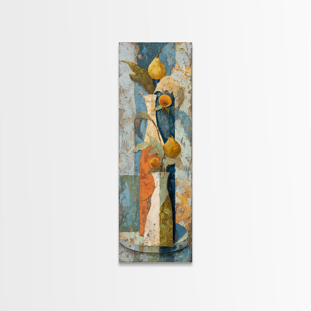 Figs on Ceramic Plate Canvas Print, French Country Art, French Country, Farmhouse Decor, Abstract Art, Country, FCA-1x3-28
