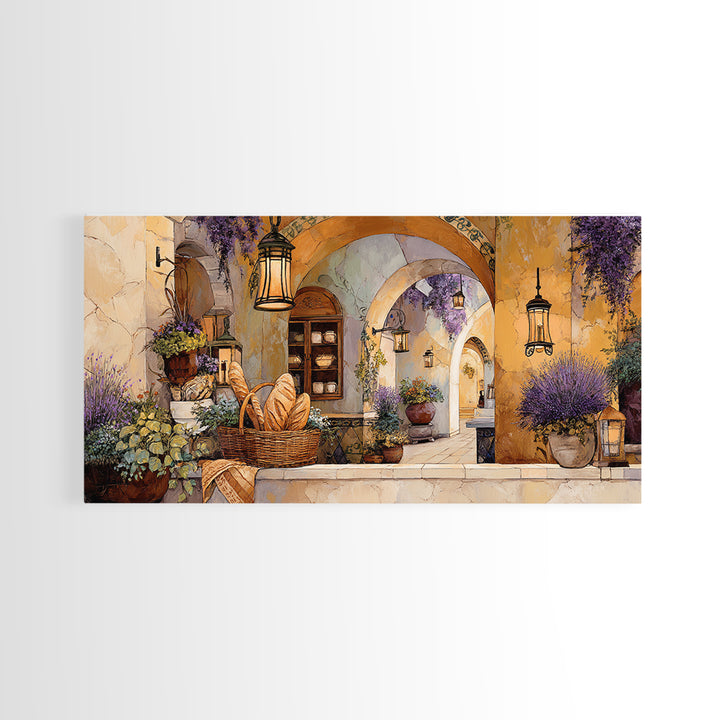 French Market Basket Framed Canvas Print, French Country Art, Above Bed Art, Farmhouse Decor, Fine Art, Country, FCA-2x1-27