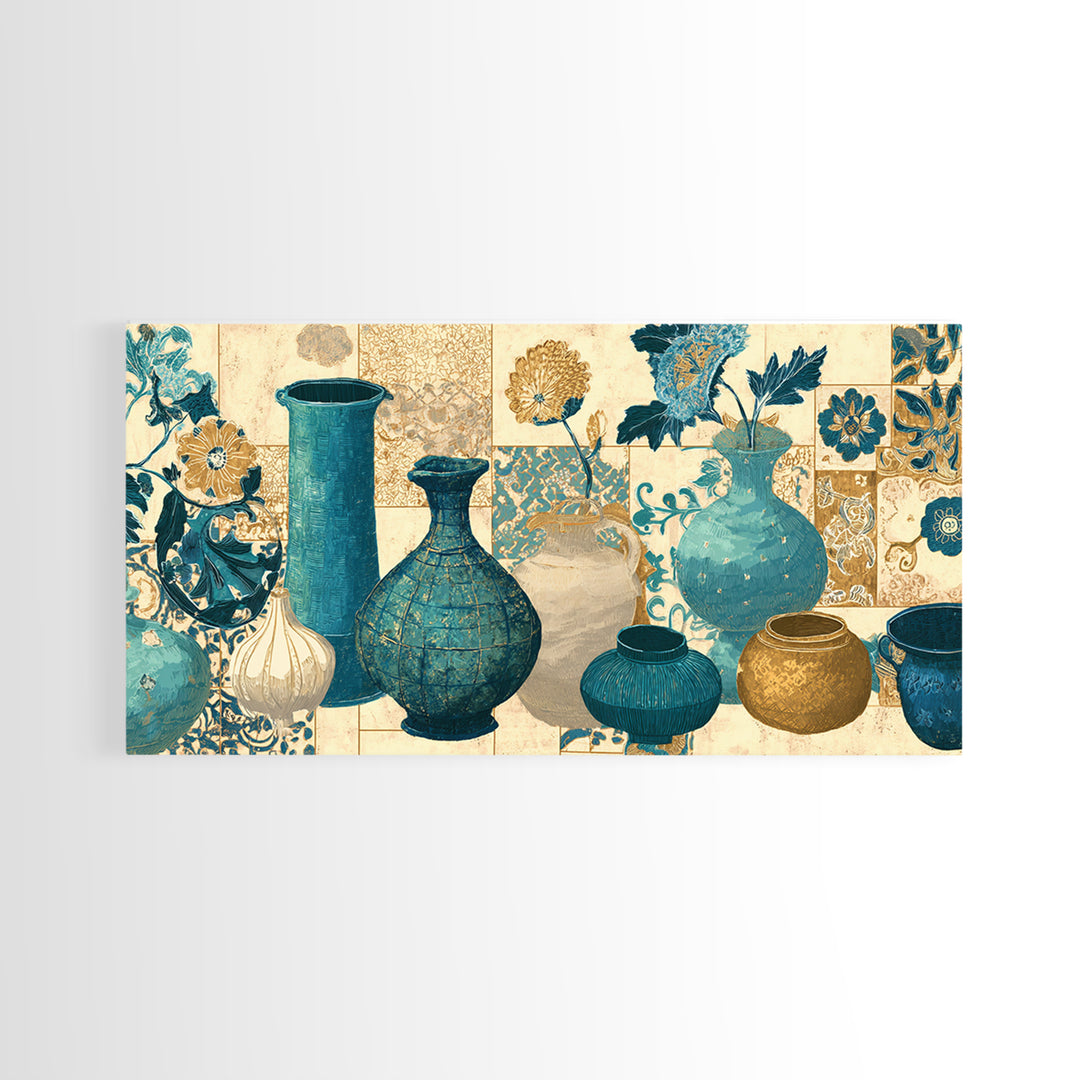 French Script Flourishes Without Readable Text Canvas Print, French Country Art, Landscape Wall Art, Farmhouse Decor, Country, FCA-2x1-38