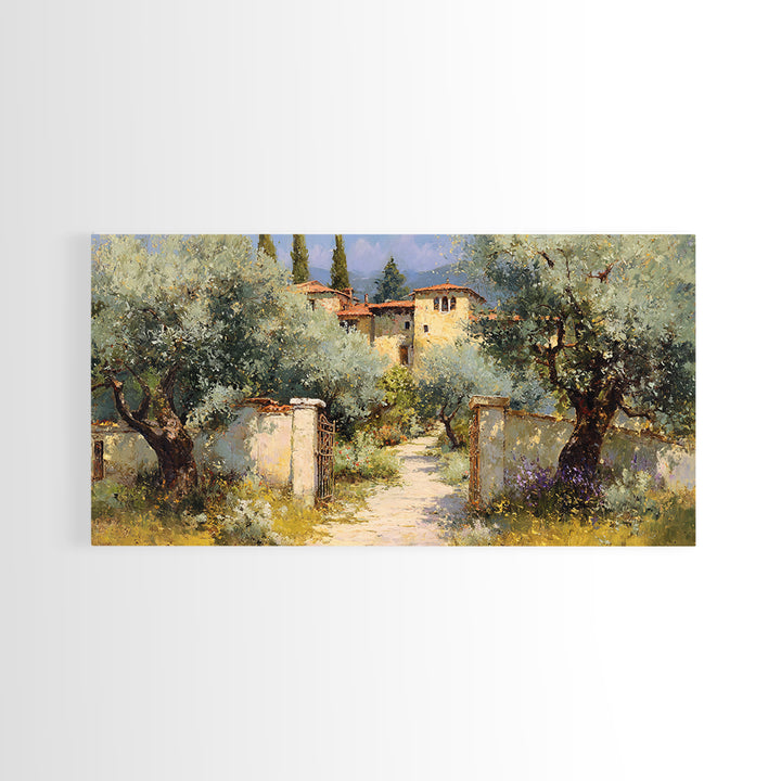 Sunlit Provence Olive Grove Canvas Print, French Country Art, Luxury Decor, Farmhouse Decor, Fine Art, Country, Oil Painting, FCA-2x1-49