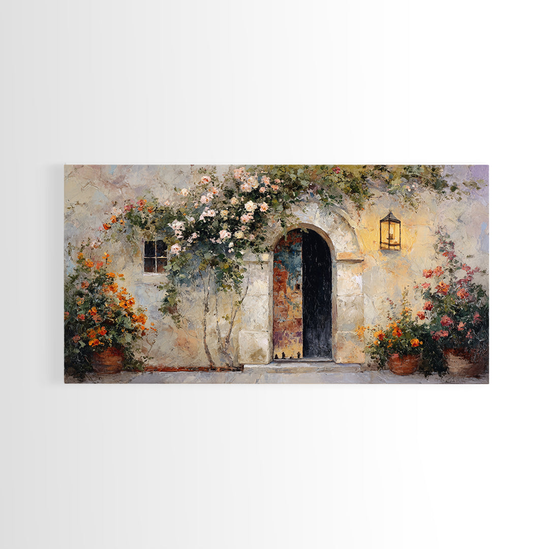 Rustic Door Covered Canvas Print, French Country Art, Statement Artwork, Farmhouse Decor, Fine Art, Country, Digital Art, FCA-2x1-61