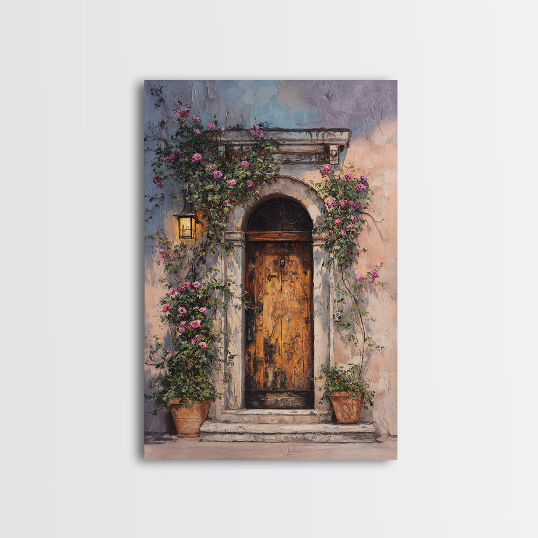 Rustic Door Covered Canvas Print, French Country Art, Statement Artwork, Farmhouse Decor, Fine Art, Country, Digital Art, FCA-2x3-49