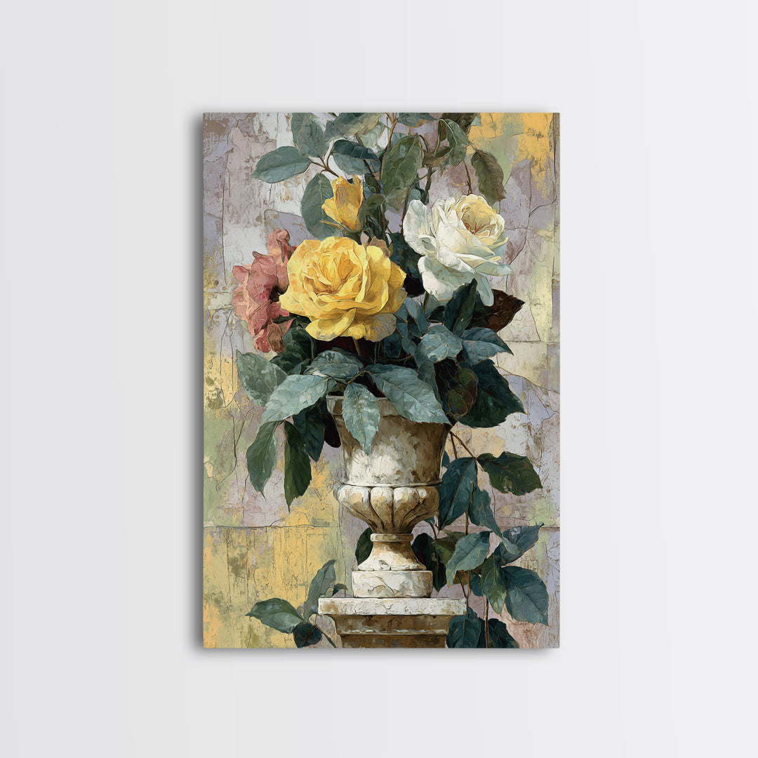 Ch Teau Garden Urn Canvas Print, French Country Art, Fine Art Print, Farmhouse Decor, Watercolor Art, Country, Digital Prints, FCA-2x3-99