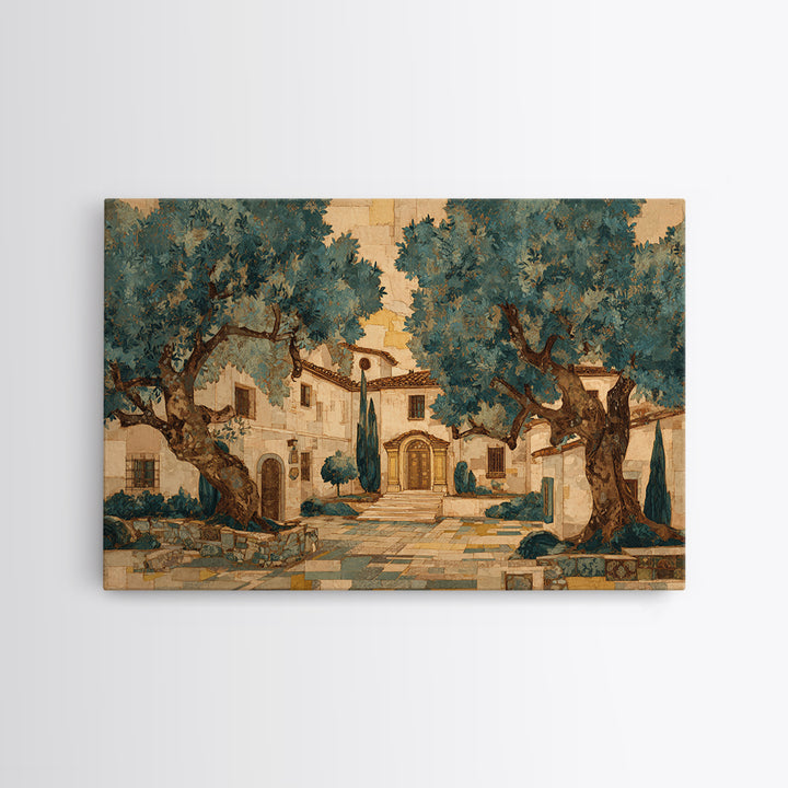 Sunlit Provence Olive Grove Canvas Print, French Country Art, Original Painting, Farmhouse Decor, Country, Coastal Wall Art, FCA-3x2-33