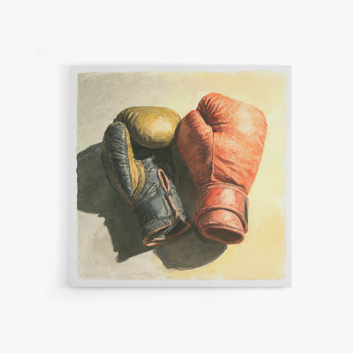 Boxing Gloves Still Life Framed Canvas Print, Fitness Studio Art, Gym Poster, Gym Decor, Fine Art, Motion, Modern Decor, FSA-1x1-29