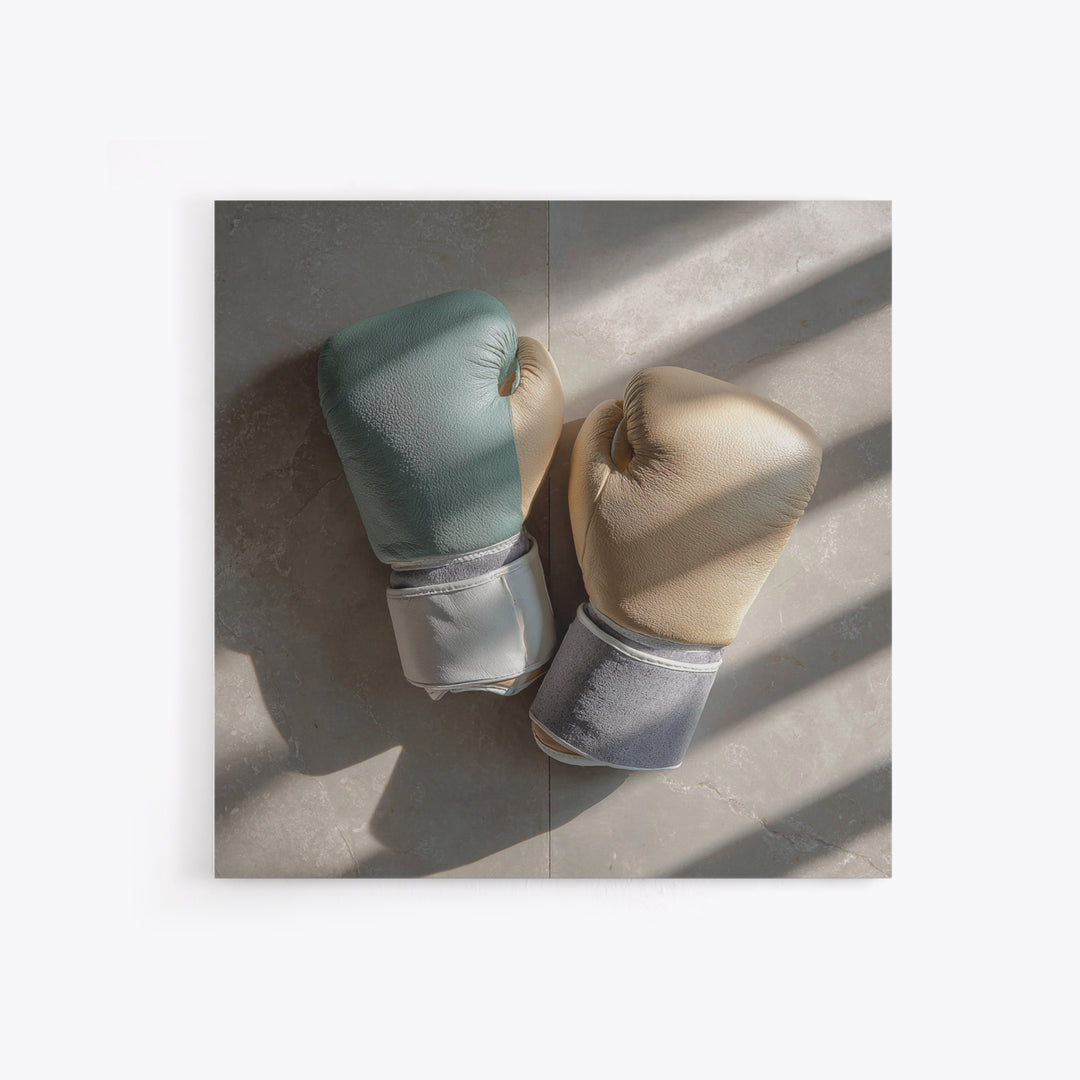 Boxing Gloves Still Life Canvas Print, Fitness Studio Art, Gym Wall Decor, Gym Decor, Fine Art, Motion, Yoga Room Decor, FSA-1x1-5