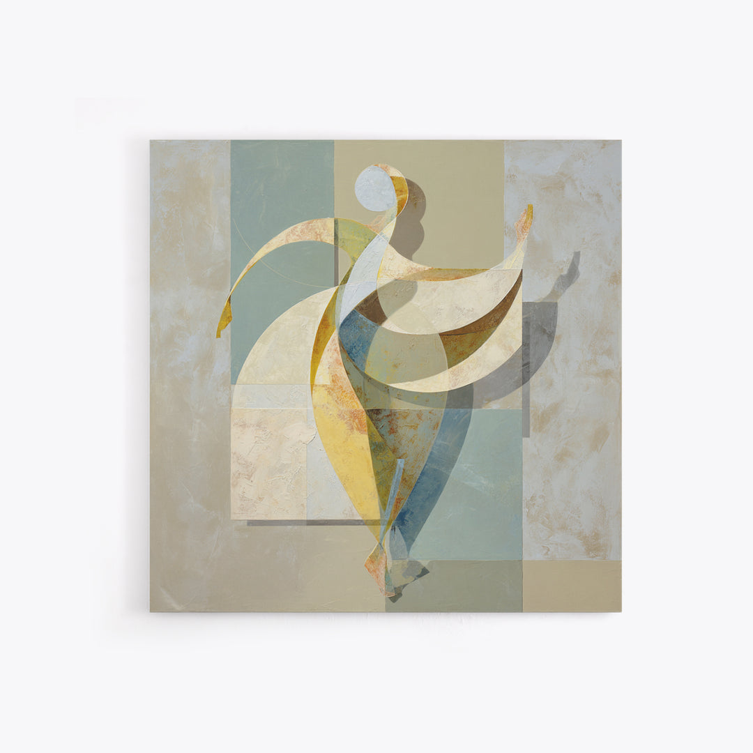 Pilates Figure in Elegant Contour Line Framed Canvas Print, Fitness Studio Art, Gym Poster, Gym Decor, Fine Art, Motion, FSA-1x1-68