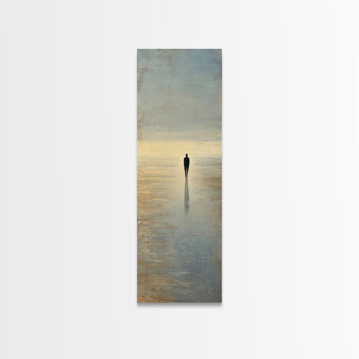 Runner Silhouette Breaking Through Morning Mist Canvas Print, Fitness Studio Art, Anatomy Poster, Gym Decor, Fine Art, Motion, FSA-1x3-13