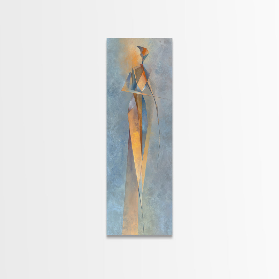 Abstract Human Figure Canvas Print, Fitness Studio Art, Gym Wall Decor, Gym Decor, Fine Art, Motion, Yoga Room Decor, FSA-1x3-38