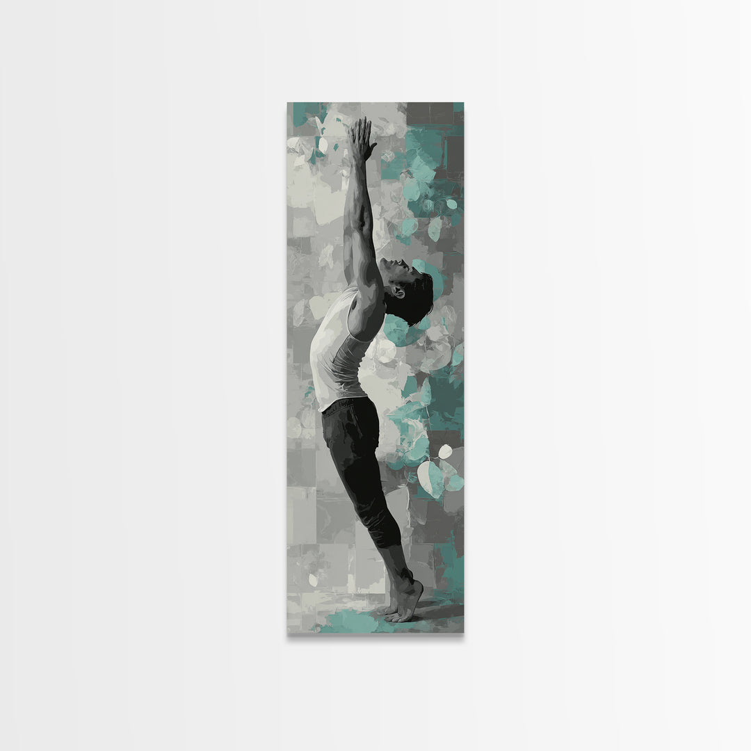 Sprinter Start Position Framed Canvas Print, Fitness Studio Art, Dancing Wall Art, Gym Decor, Fine Art, Motion, Gallery Decor, FSA-1x3-74