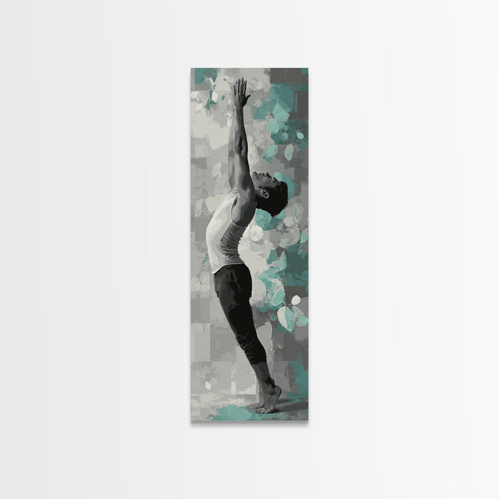 Sprinter Start Position Framed Canvas Print, Fitness Studio Art, Dancing Wall Art, Gym Decor, Fine Art, Motion, Gallery Decor, FSA-1x3-74