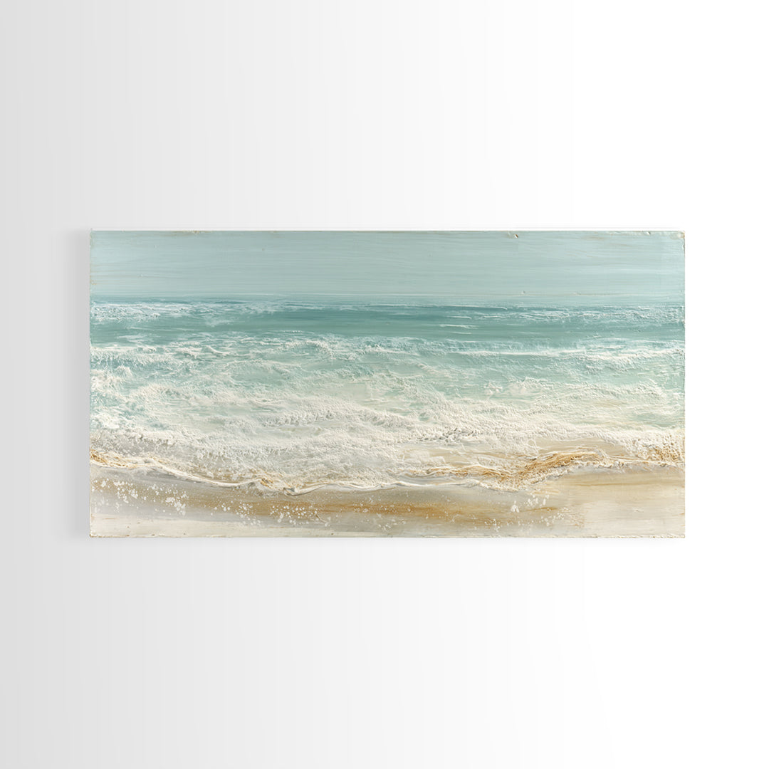 Tropical Trail Hike Landscape for Wellness Mood Framed Canvas Print, Fitness Studio Art, Boho Decor, Gym Decor, Motion, FSA-2x1-65