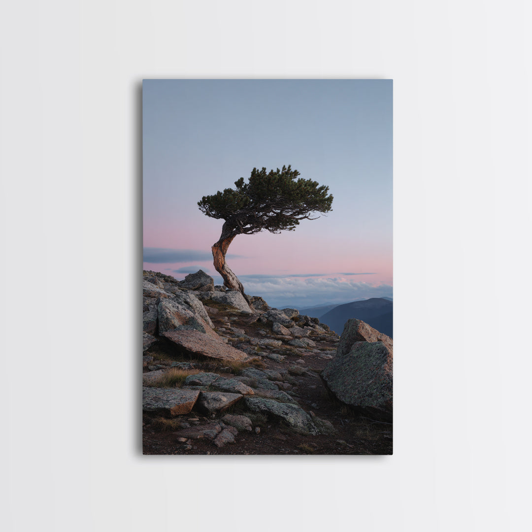 Mountain Trail Runner Framed Canvas Print, Fitness Studio Art, Gym Wall Art, Gym Decor, Fine Art, Motion, Luxury Decor, FSA-2x3-12