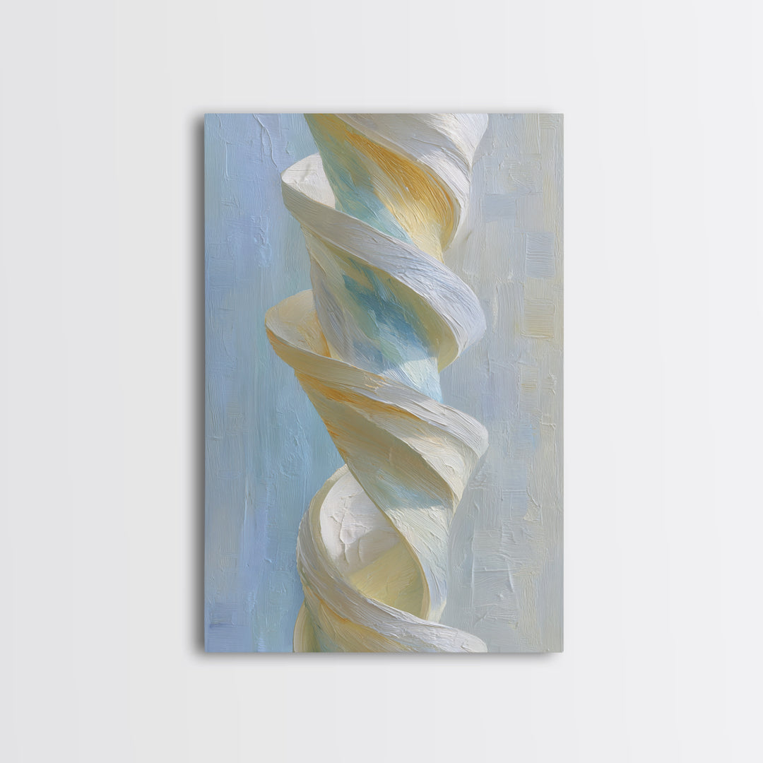 Gymnast Ribbon Forming a Spiral Composition Canvas Print, Fitness Studio Art, Yoga Wall Art, Gym Decor, Fine Art, Motion, FSA-2x3-31