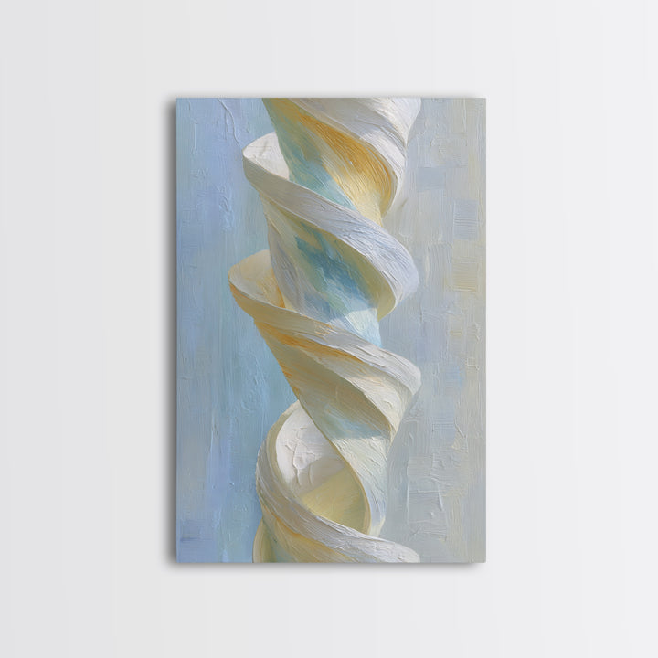 Gymnast Ribbon Forming a Spiral Composition Canvas Print, Fitness Studio Art, Yoga Wall Art, Gym Decor, Fine Art, Motion, FSA-2x3-31
