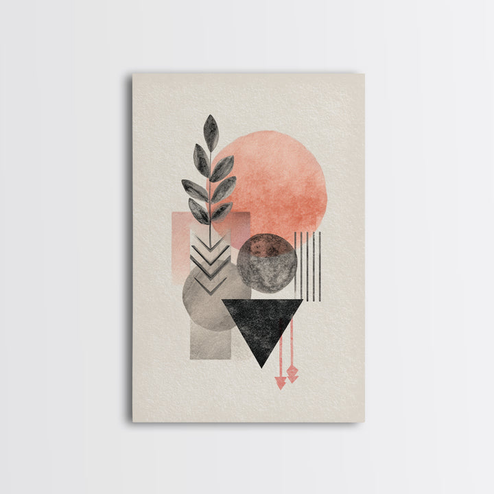 Minimal Motivational Symbol Using Arrows and Shapes Canvas Print, Fitness Studio Art, Fine Art Print, Gym Decor, Motion, FSA-2x3-45