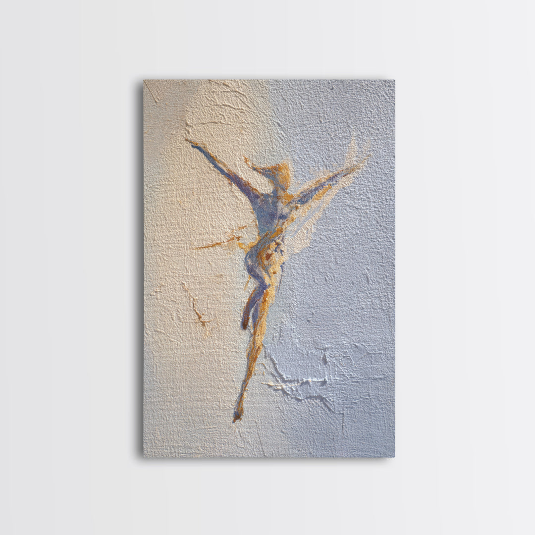 Yoga Warrior Pose Framed Canvas Print, Fitness Studio Art, Gym Wall Art, Gym Decor, Fine Art, Motion, Luxury Decor, Art Print, FSA-2x3-63