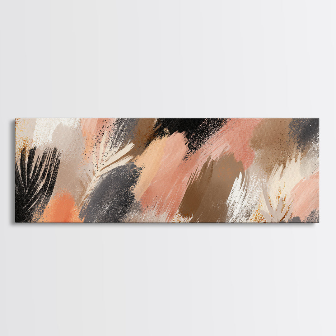 Yoga Warrior Pose Framed Canvas Print, Fitness Studio Art, Motivational Canvas, Gym Decor, Oil Painting, Motion, FSA-3x1-23