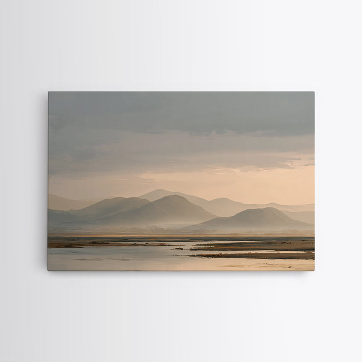 Sunrise over Mountains as Endurance Metaphor Framed Canvas Print, Fitness Studio Art, Gym Decor, Fine Art, Motion, Gym Wall Art, FSA-3x2-100